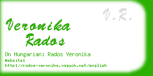 veronika rados business card